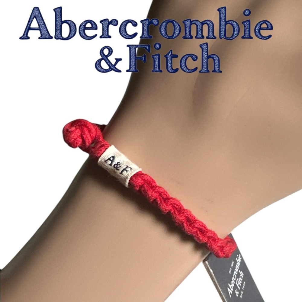 Abercrombie & Fitch Vibrant Red Knotted Bracelet